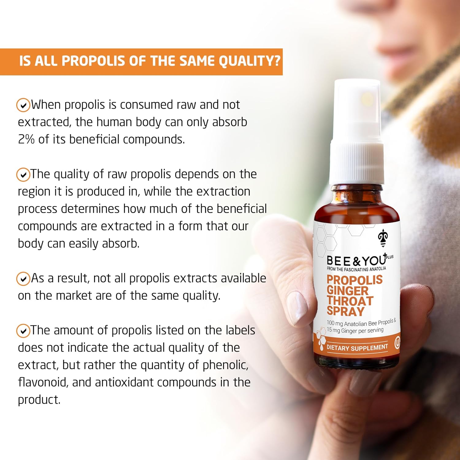 Bee And You, 100% Pure Propolis Extract, Immune Support, Sore Throat Relief, Antioxidants, Natural, Keto, Paleo, Gluten-Free | 1 Fl Oz : Health & Household