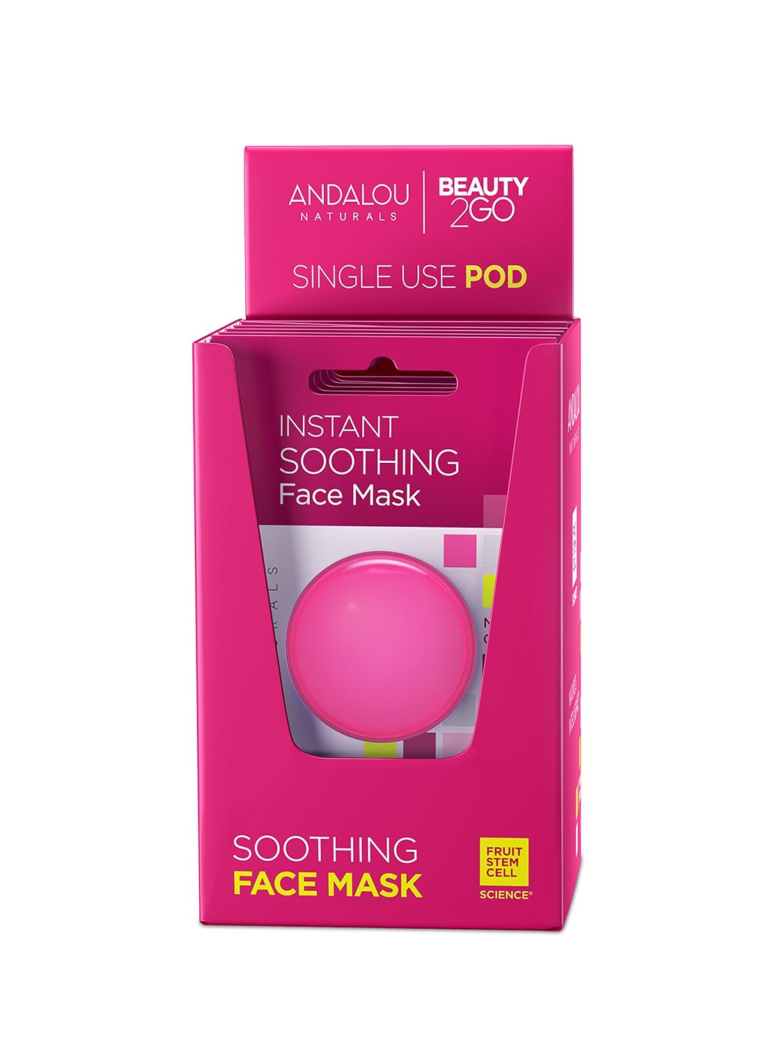 Andalou Naturals Instant Soothing 1000 Roses Rosewater Face Mask Pod, Single Face Mask, 6 Count(Pack of 1)