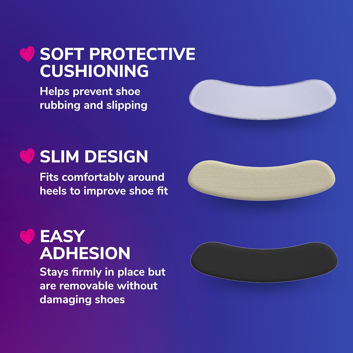 Dr. Scholl'S® Love Your Heels & Flats Heel Liner Cushions, Helps Prevent Uncomfortable Shoe Rubbing At The Heel And Helps Prevent Shoe Slipping For Shoes That Are Too Big, 3 Pair : Health & Household