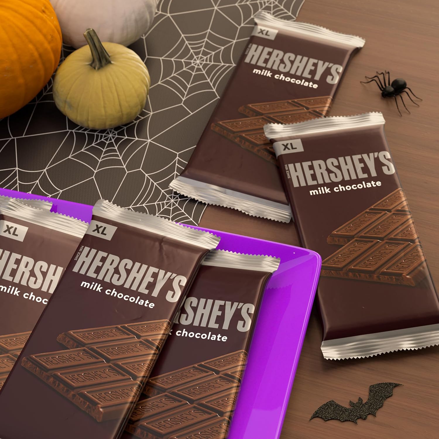 Hershey'S Milk Chocolate Xl, Halloween Candy Bars, 4.4 Oz (12 Count, 16 Pieces)