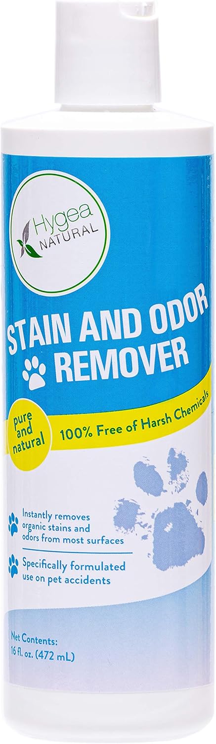 Hygea Natural Stain and Odor Eliminator, Pet Odor and Stain Remover for Urine & Vomit, Spot Carpet Cleaner for Small Animal, 16 Oz : Pet Supplies