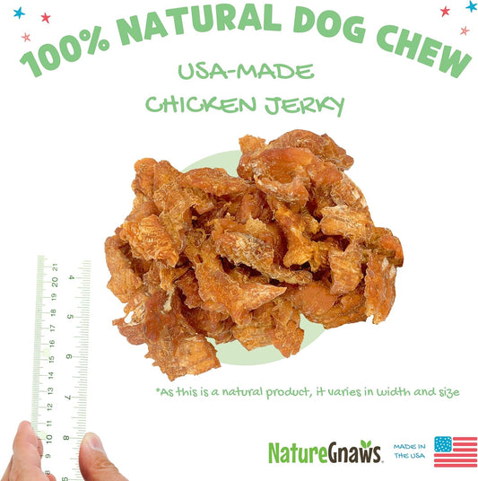 Nature Gnaws Usa Chicken Jerky For Dogs (1Lb) – Delicious Grain Free Reward Snack For Small, Medium & Large Breeds - Premium Natural Dog Chew Treats