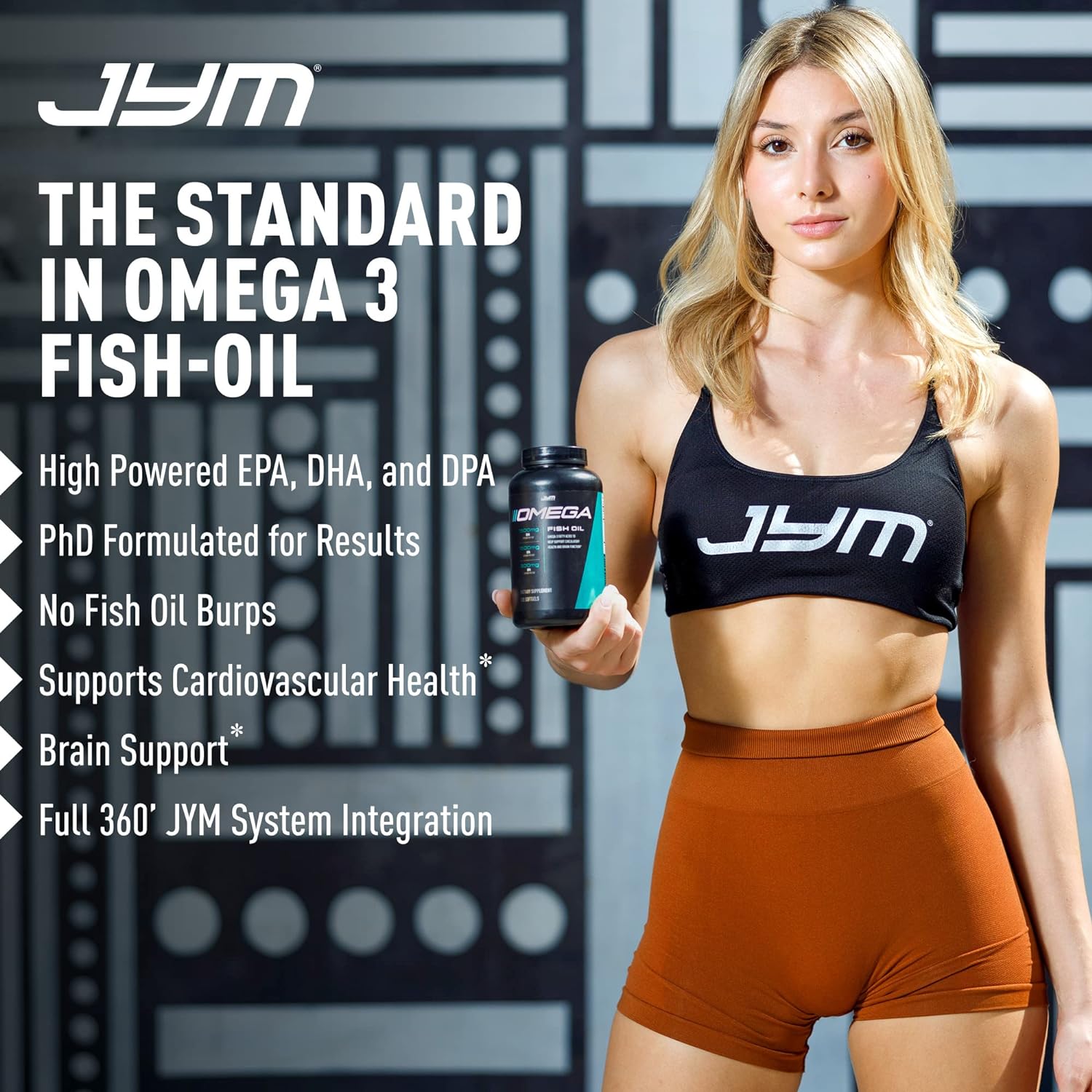 Omega JYM Fish Oil 2800mg, High Potency Omega 3, EPA, DHA, DPA for Brain, Heart, & Joint Support | JYM Supplement Science | 120 Soft Gels : Health & Household