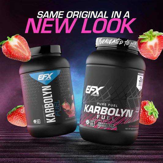 Efx Sports Karbolyn Fuel | Fast-Absorbing Carbohydrate Powder | Carb Load, Sustained Energy, Quick Recovery | Stimulant Free | 35 Servings (Strawberry)