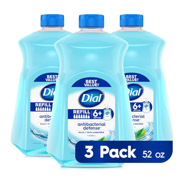 Dial Antibacterial Liquid Hand Soap Refill, Spring Water, 52 Fluid Oz (Pack Of 3)