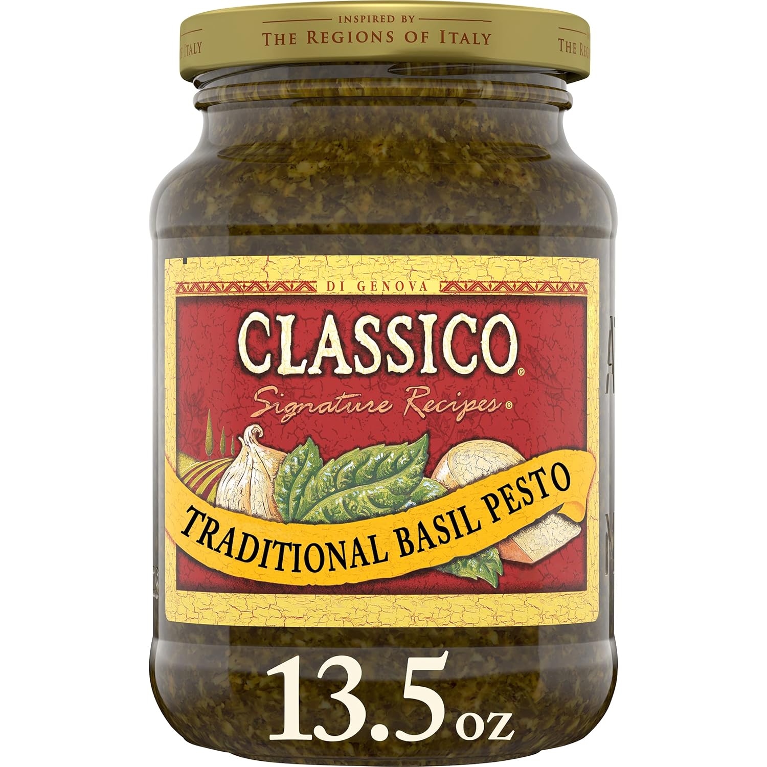 Classico Signature Recipes Traditional Basil Pesto Sauce & Spread (13.5 Oz Jar)
