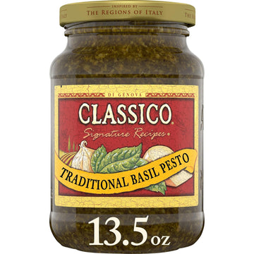 Classico Signature Recipes Traditional Basil Pesto Sauce & Spread (13.5 Oz Jar)