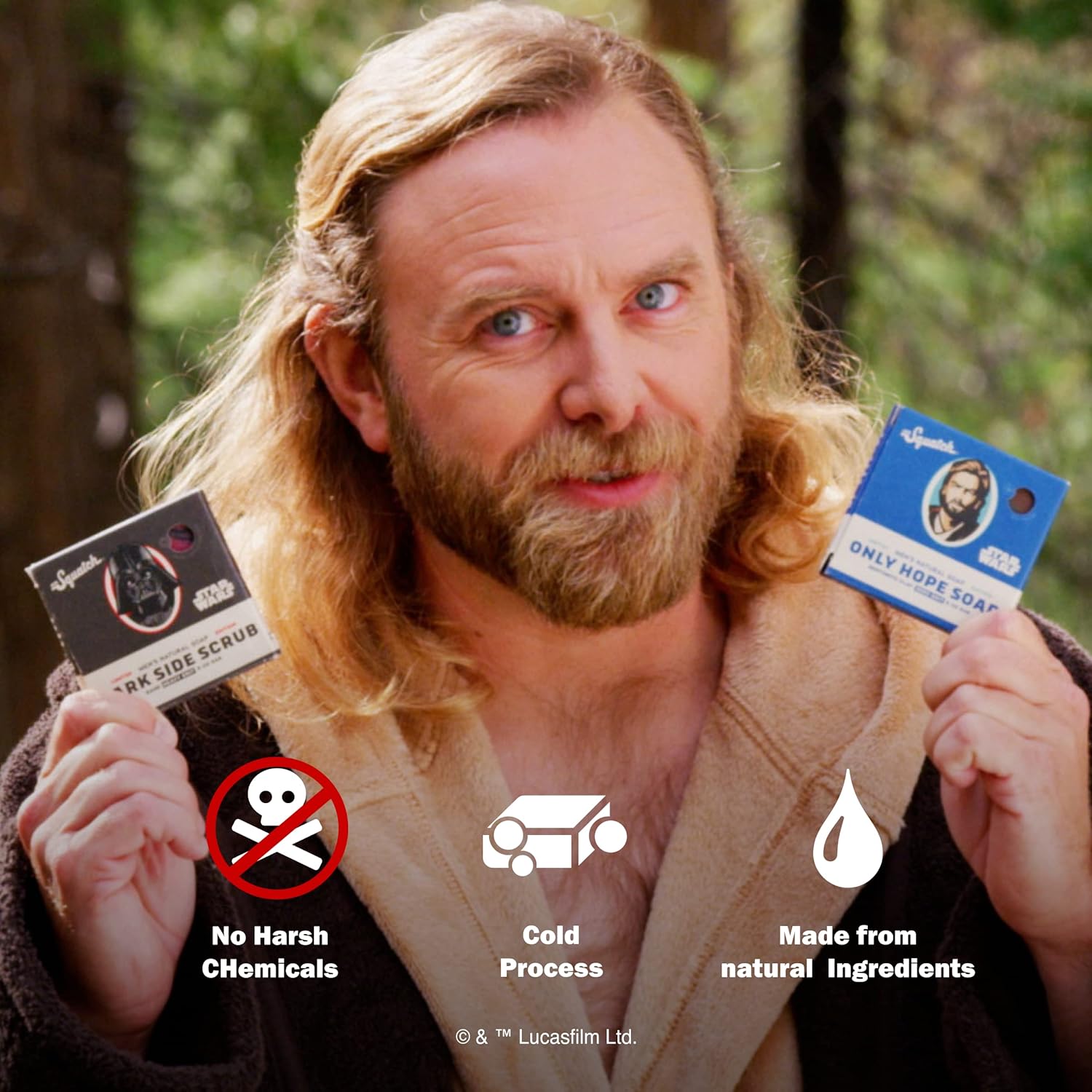 Dr. Squatch Soap Star Wars Soap Episode Ii - 4 Bar Bundle And Collector’S Box - Legendary Lather, Sinister Scrub, Suds Of Darkness, Resistance Rinse : Beauty & Personal Care