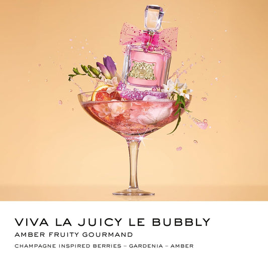 Juicy Couture Viva La Juicy Le Bubbly Eau De Parfum 3 Piece Fragrance Gift Set, Amber Fruity Perfume For Women With Notes Of Pink Berries, Gardenia & Golden Amber, 3.4 Fl Oz : Beauty & Personal Care