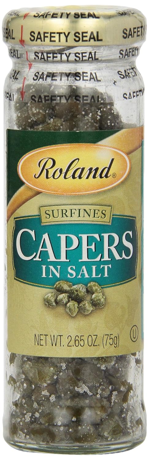Roland Foods Surfine Capers In Salt, Specialty Imported Food, 2.65-Ounce Jar