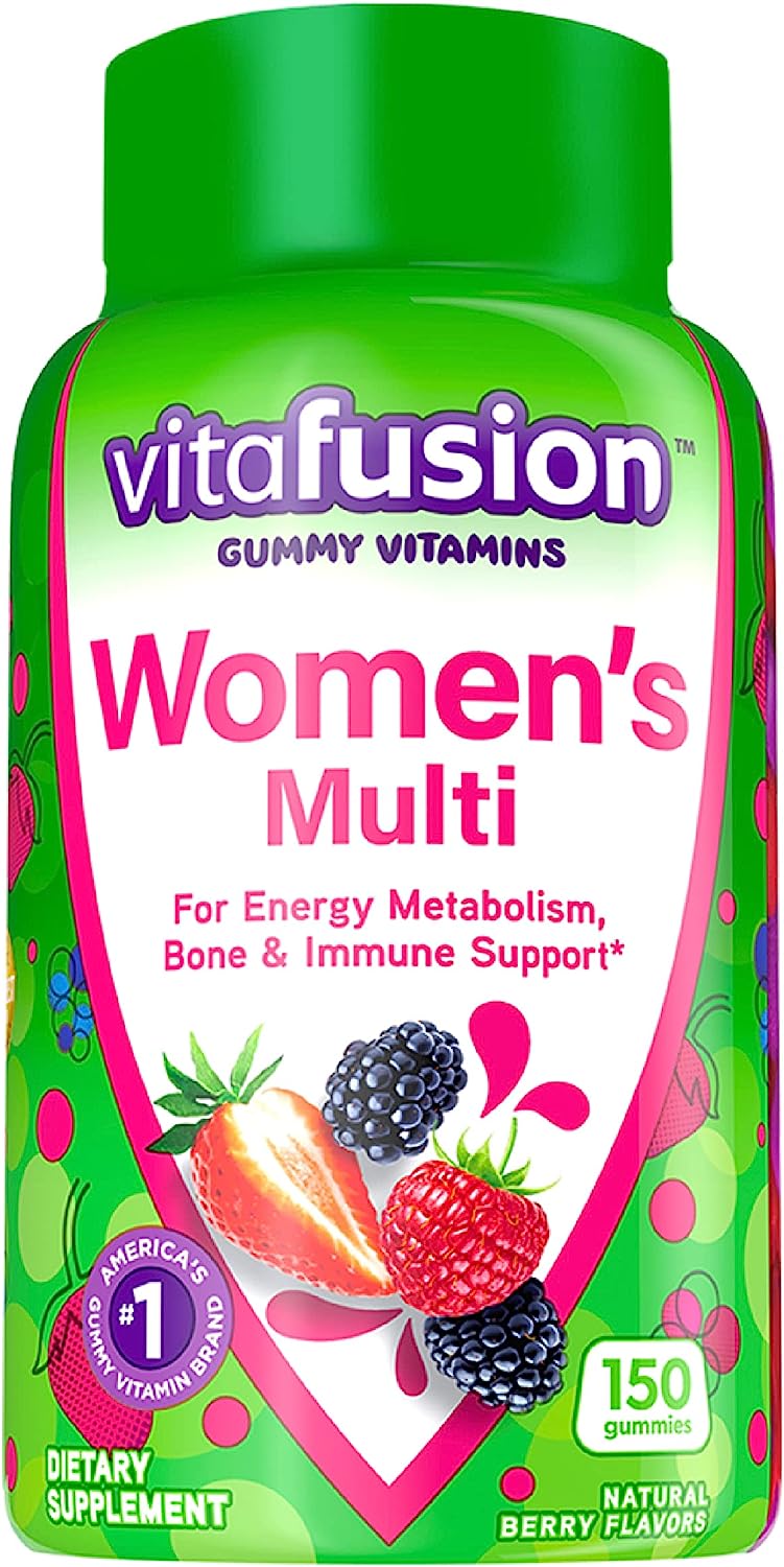 Vitafusion Womens Multivitamin Gummies, Berry Flavored Daily Vitamins for Women With Vitamins A, C, D, E, B-6 and B-12, America?s Number 1 Gummy Vitamin Brand, 75 Days Supply, 150 Count