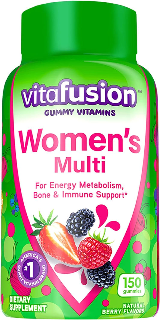 Vitafusion Womens Multivitamin Gummies & Power C Vitamin C Gummies for Immune Support, Orange Flavored, 282 mg Vitamin C, America’s Number 1 Gummy Vitamin Brand, 50 Day Supply, 150 Count