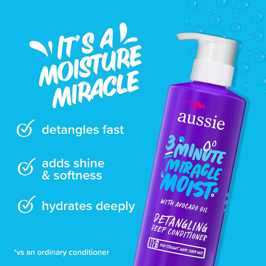 Aussie 3 Minute Miracle Moist Deep Conditioning Treatment 8 Fl Oz