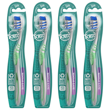 Tom'S Of Maine Whole Care Toothbrush, Soft, 4-Pack