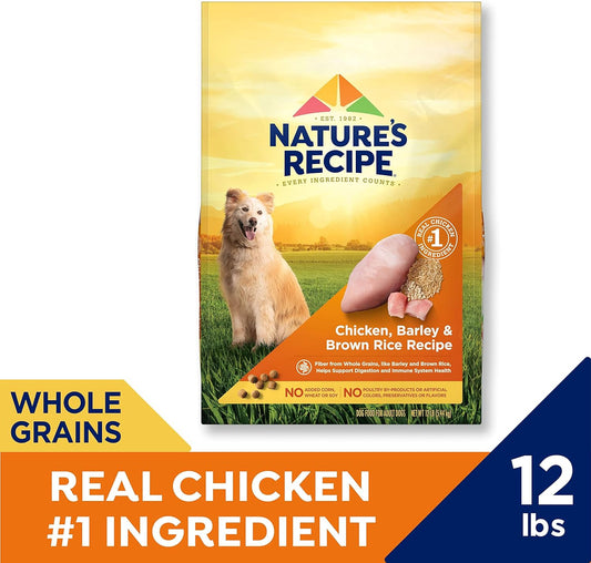 NatureS Recipe Chicken, Barley & Brown Rice Recipe Dry Dog Food, 12 Lb. Bag