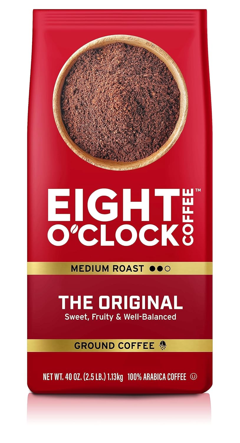 Eight O'Clock Coffee The Original, 40 Ounce (Pack Of 1) Medium Roast Ground Coffee 100% Arabica, Sweet, Fruity, Well Balanced