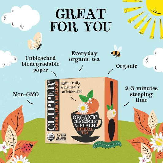 Clipper Tea Peppermint & Licorice Teabags – Caffeine Free, Usda Organic, Great Hot Or Iced – Sweet, Refreshing, Natural, Fair & Delicious Sweet – 50 Tea Bags