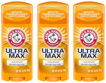 Arm & Hammer Ultramax Anti-Perspirant Deodorant Solid Unscented 2.60 Oz (Pack Of 3)