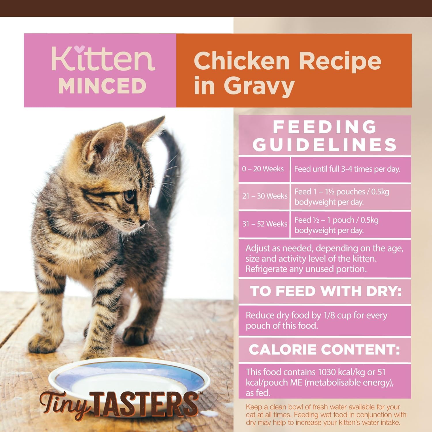 Wellness CORE Tiny Tasters Wet Kitten Food, Complete & Balanced Natural Pet Food, Made with Real Meat, 1.75-Ounce Pouch, 12 Pack (Kitten, Minced Chicken in Gravy) : Grocery & Gourmet Food