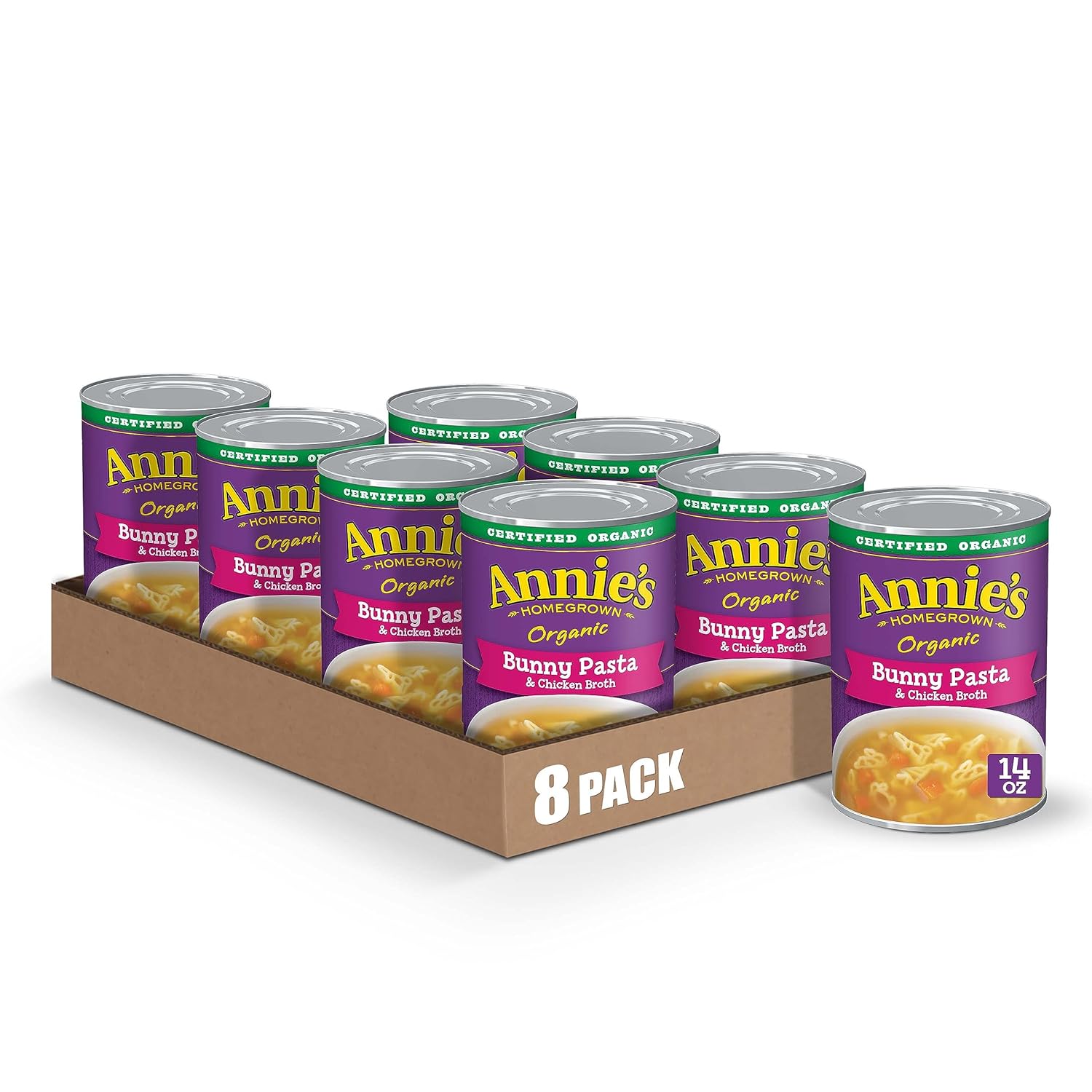 Annie'S Organic Bunny Pasta And Chicken Broth Soup, 14 Oz (Pack Of 8)