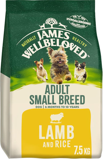 James Wellbeloved Adult Small Breed Lamb & Rice 7.5 kg Bag, Hypoallergenic Dry Dog Food?02JWSBL2