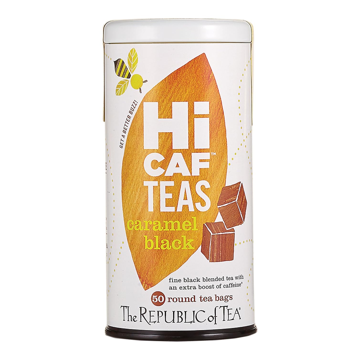 The Republic Of Tea — Hicaf Caramel Black Tea, 50 Tea Bags, High In Caffeine