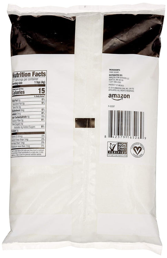 Amazon Brand - Happy Belly Granulated White Cane Sugar, 2lb