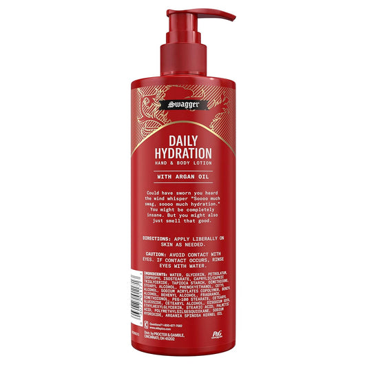 Old Spice Daily Hydration Hand & Body Lotion For Men, Swagger With Argon Oil, 16.0 Fl Oz