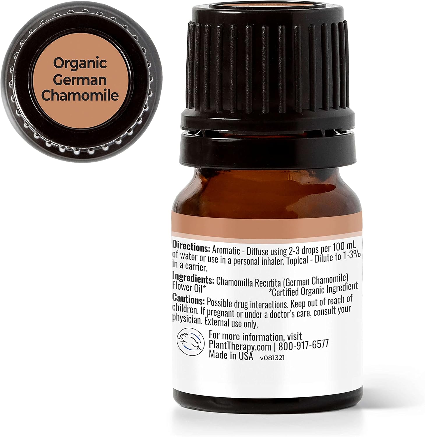 Plant Therapy Organic German Chamomile Essential Oil 2.5 mL (1/12 oz) 100% Pure, Undiluted, Therapeutic Grade : Health & Household