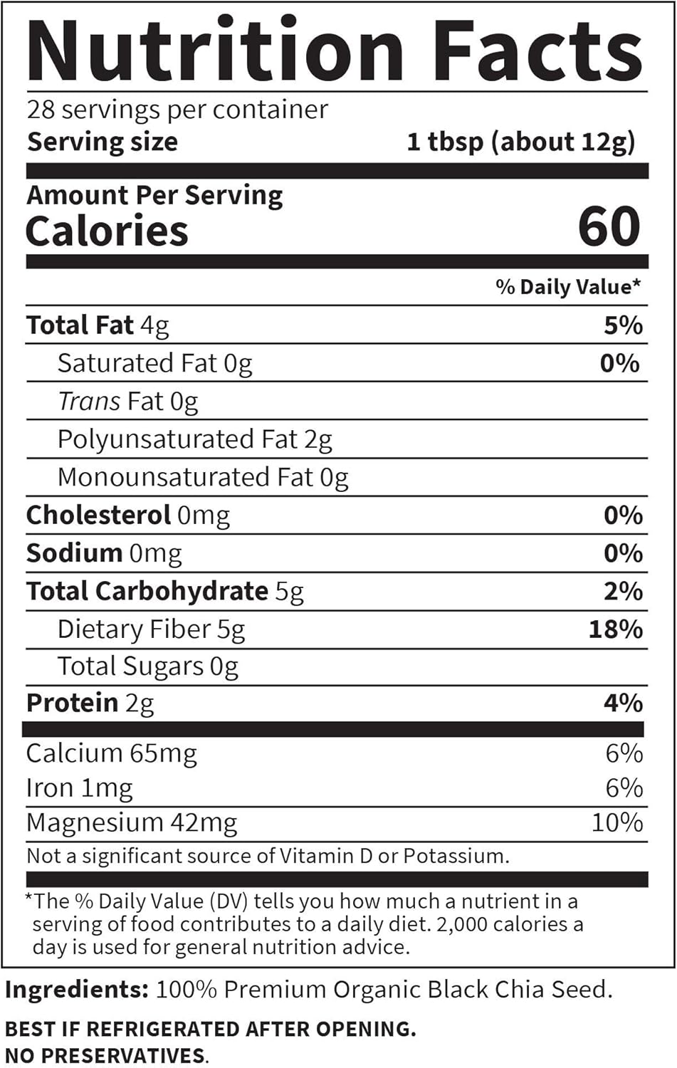 Chia Seeds 100% Organic For Smoothies, Pudding - Raw Organics Whole Seed Foods With Omega 3 Superfood, Fiber, Keto Friendly, Non-Gmo, Gluten Free - Garden Of Life - Vegan Egg Substitute, 28 Servings