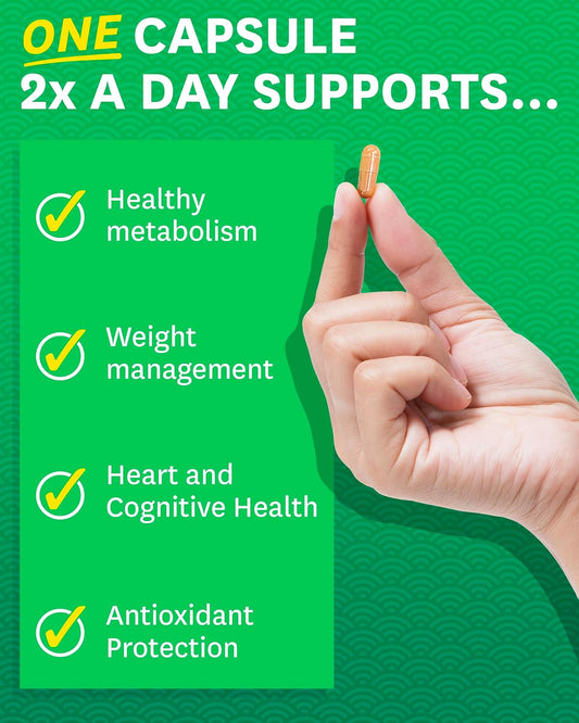 Zenwise Health Green Tea Extract With Green Coffee Bean Extract - Vegan Skin & Heart Support + Brain Health & Memory Boost
