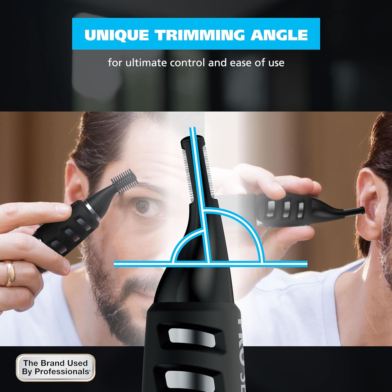 Wahl DualTech® Pro Series® 2 in 1 Lithium Battery Dual Sided Eyebrow Trimmer and Nose Hair Trimmer for Men – Model 3025698 : Beauty & Personal Care