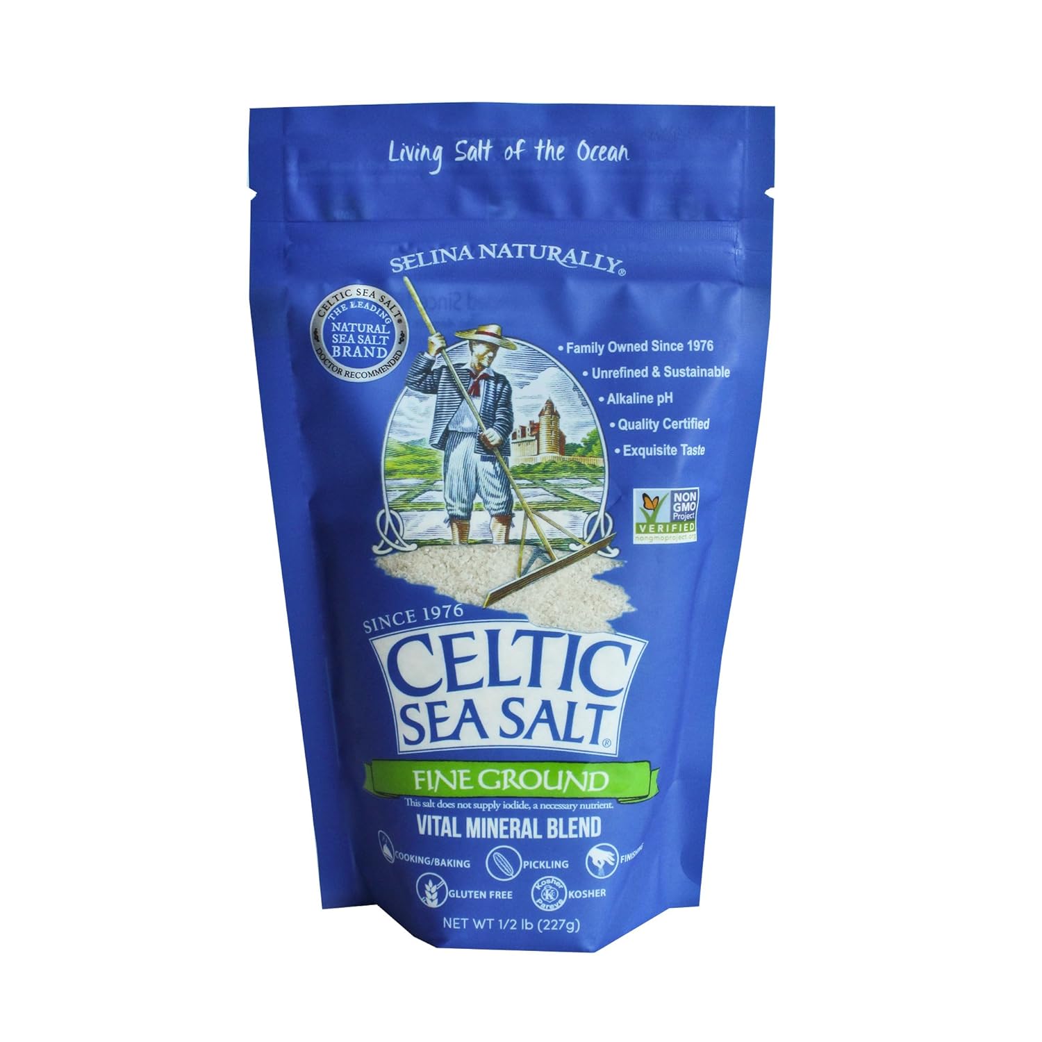 Celtic Sea Salt, Fine Ground, 8 Ounce, 0.5 Pound (Pack Of 1)