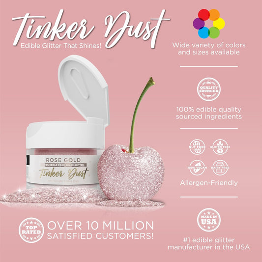 Bakell - Burgundy Red Tinker Dust (5G, 1X Jar) Edible Glitter For Food, Desserts, And Beverages!