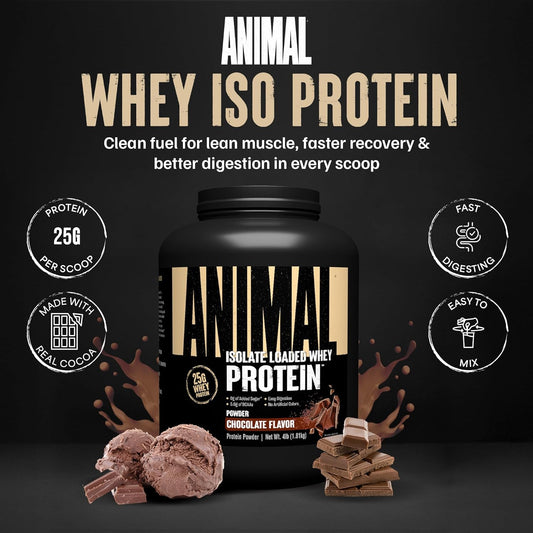 Animal Whey Protein Coffee Powder, Loaded With 22G Of Protein, 100Mg Of Caffeine, And Bcaas For Pre & Post Workout Muscle Builder Recovery With Digestive Enzymes For Men & Women, Cold Brew Latte, 1 Lb
