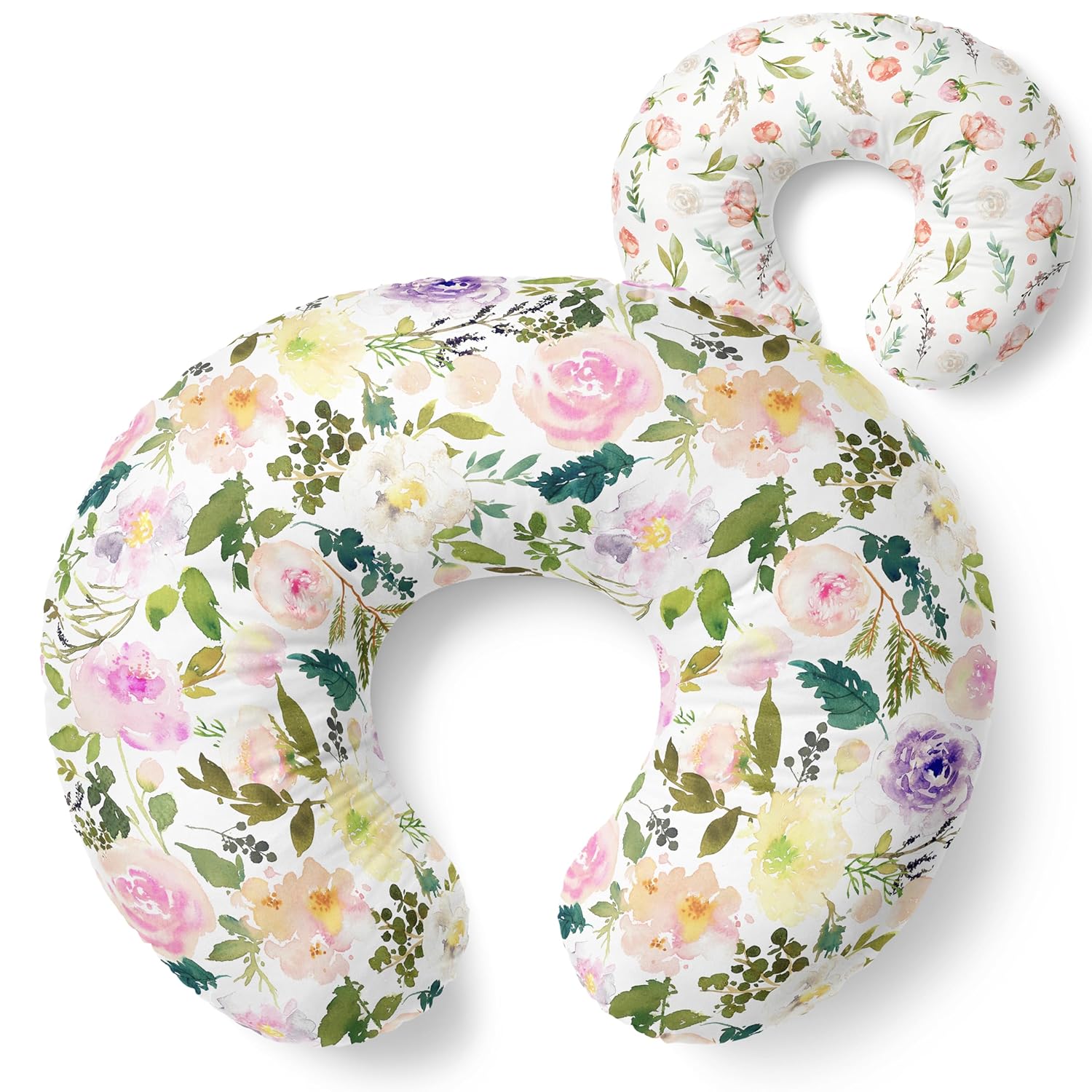 Pobibaby 1-Pack Premium Nursing Pillow Cover - Ultra Soft & Stretchy 96% Cotton, Breastfeeding Pillow Cover For Baby Boys And Girls (Allure)