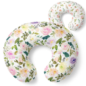 Pobibaby 1-Pack Premium Nursing Pillow Cover - Ultra Soft & Stretchy 96% Cotton, Breastfeeding Pillow Cover For Baby Boys And Girls (Allure)