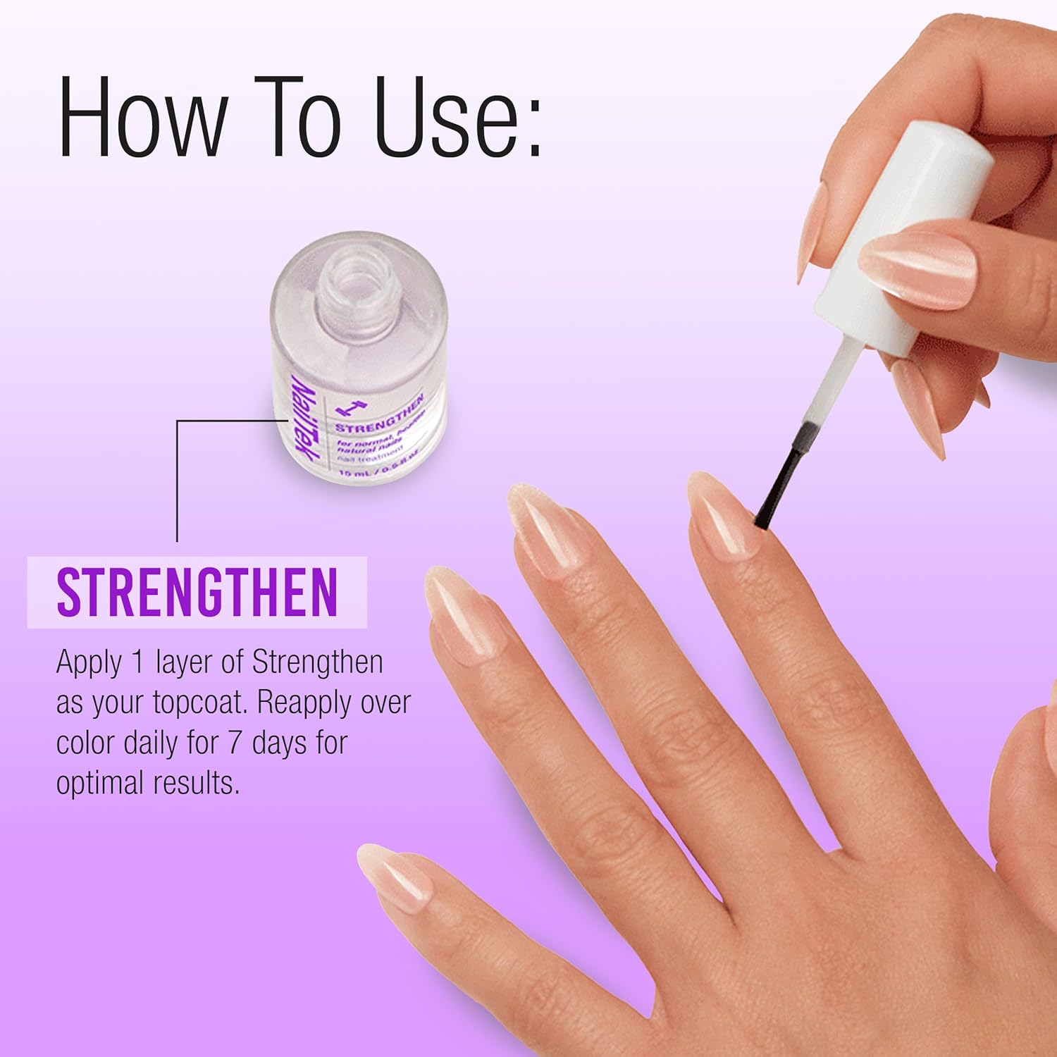 Nail Tek Xtra 4, Nail Strengthener For Weak And Damaged Nails, 0.5 Oz, 1-Pack : Nail Repair Products : Beauty & Personal Care