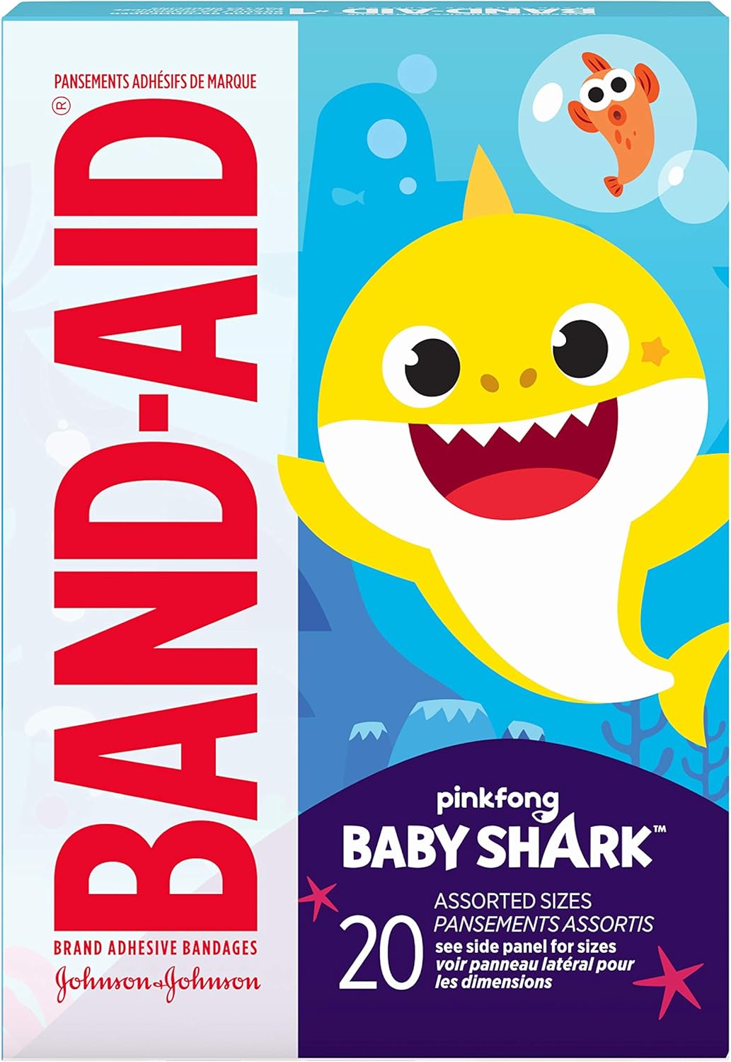 Band-Aid Brand Adhesive Bandages Baby Shark 20Ct