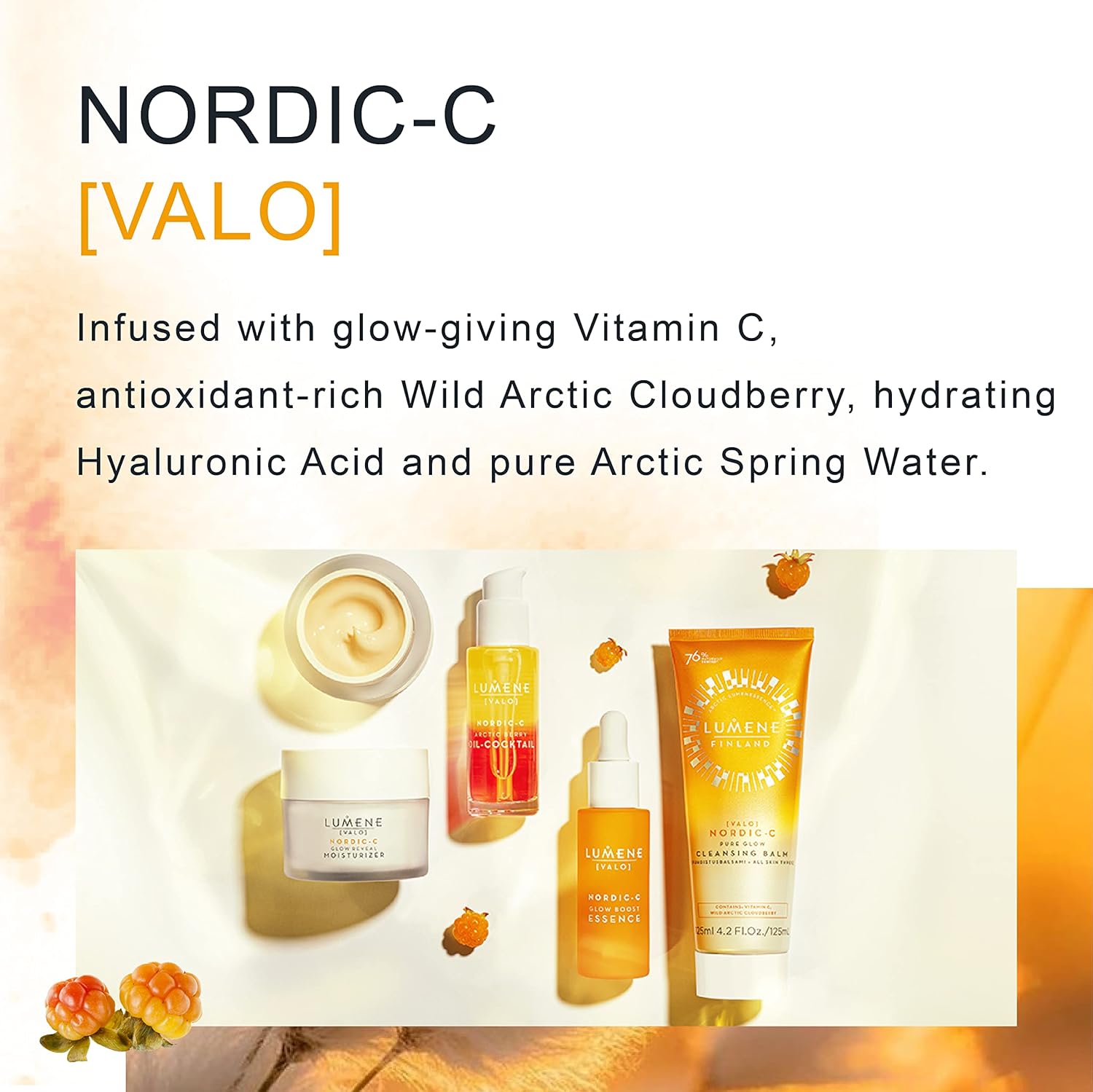 Lumene Nordic C Pure Glow Cleansing Balm - Make Up Remover Balm With Vitamin C For Skin Radiance - Vegan Eye Makeup Remover & Facial Care For Normal To Dry Skin (125Ml) : Beauty & Personal Care