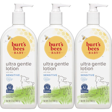 Burt'S Bees Baby Ultra Gentle Lotion With Aloe For Sensitive Skin, Pediatrician Tested, 99.0% Natural Origin, 6 Ounces
