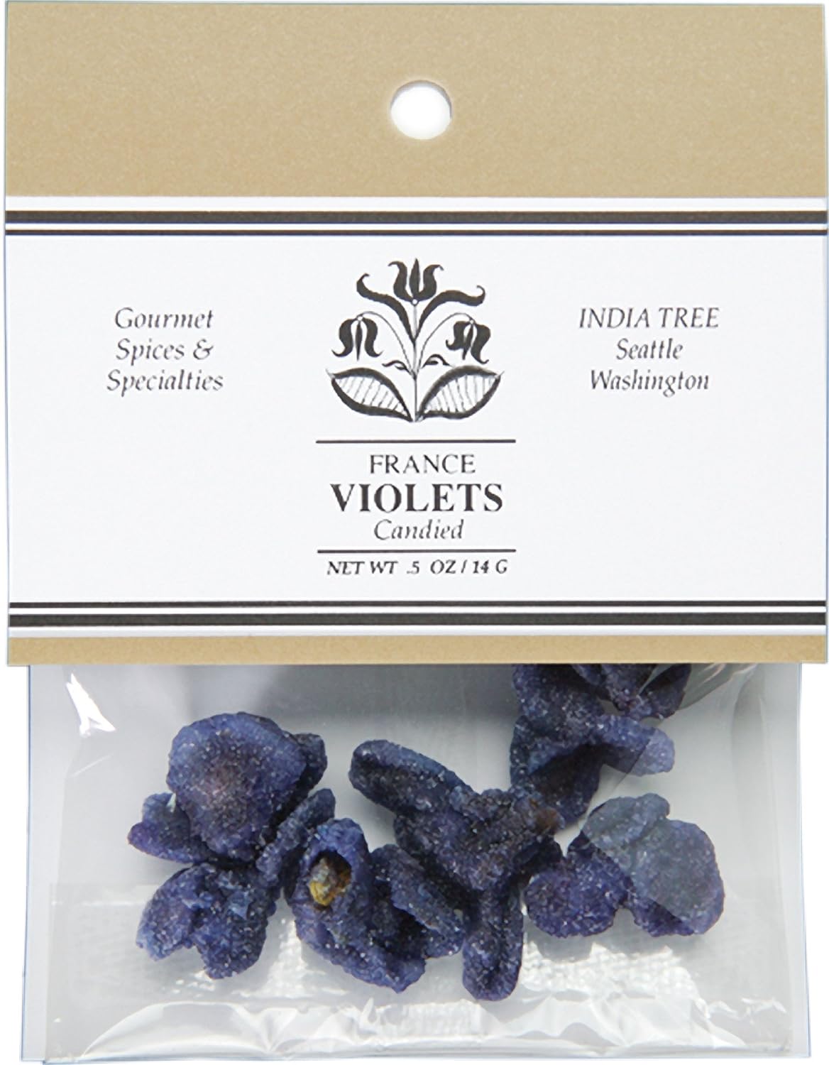 India Tree Candied Violets, .5 Oz (Pack Of 2)