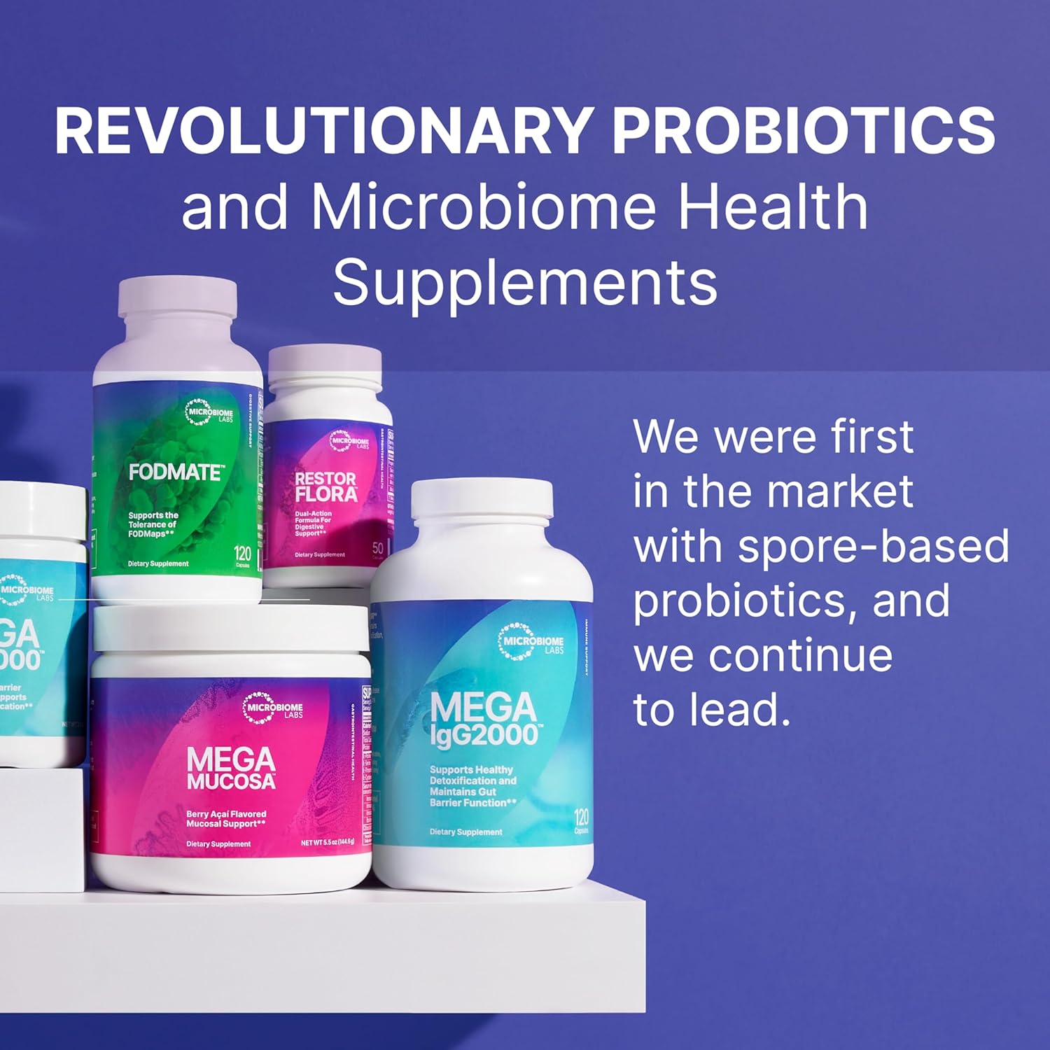 Microbiome Labs HU58 Digestive Probiotic - Bacillus Subtilis Spore Probiotic for Gut Health + Immune Support - Men and Womens Probiotic with 100% Survivability in The GI Tract (60 Capsules) : Health & Household