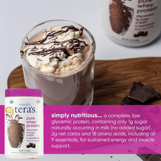 Tera's Whey Protein, Dark Chocolate, 12 oz