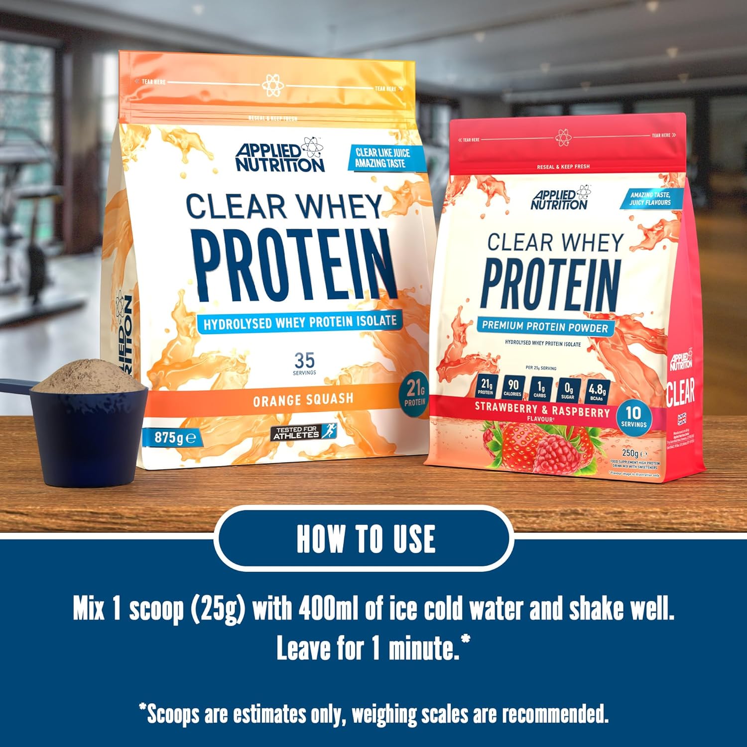 Applied Nutrition Clear Whey Isolate - Whey Protein Isolate, Refreshing High Protein Powder, Fruit Juice Style Flavours (Strawberry & Raspberry) (250g - 10 Servings) : Amazon.co.uk: Health & Personal Care