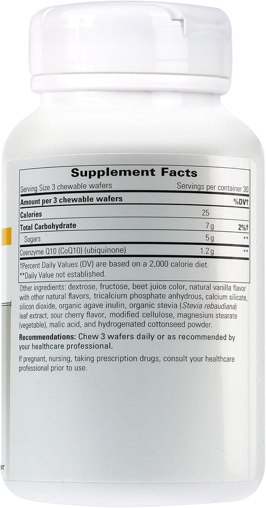 Integrative Therapeutics Vitaline Coq10 1,200 Mg - Supports Brain And Heart Health - Dairy Free - Vegan - Cherry Vanilla Flavored - 90 Chewable Wafers