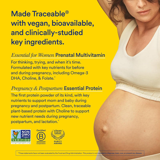 Ritual Prenatal Multivitamin and Protein Duo with Prenatal Vitamins and Organic Vanilla Protein Powder 20g, Supports Pregnancy, Choline for Prenatal, Postpartum and Lactation