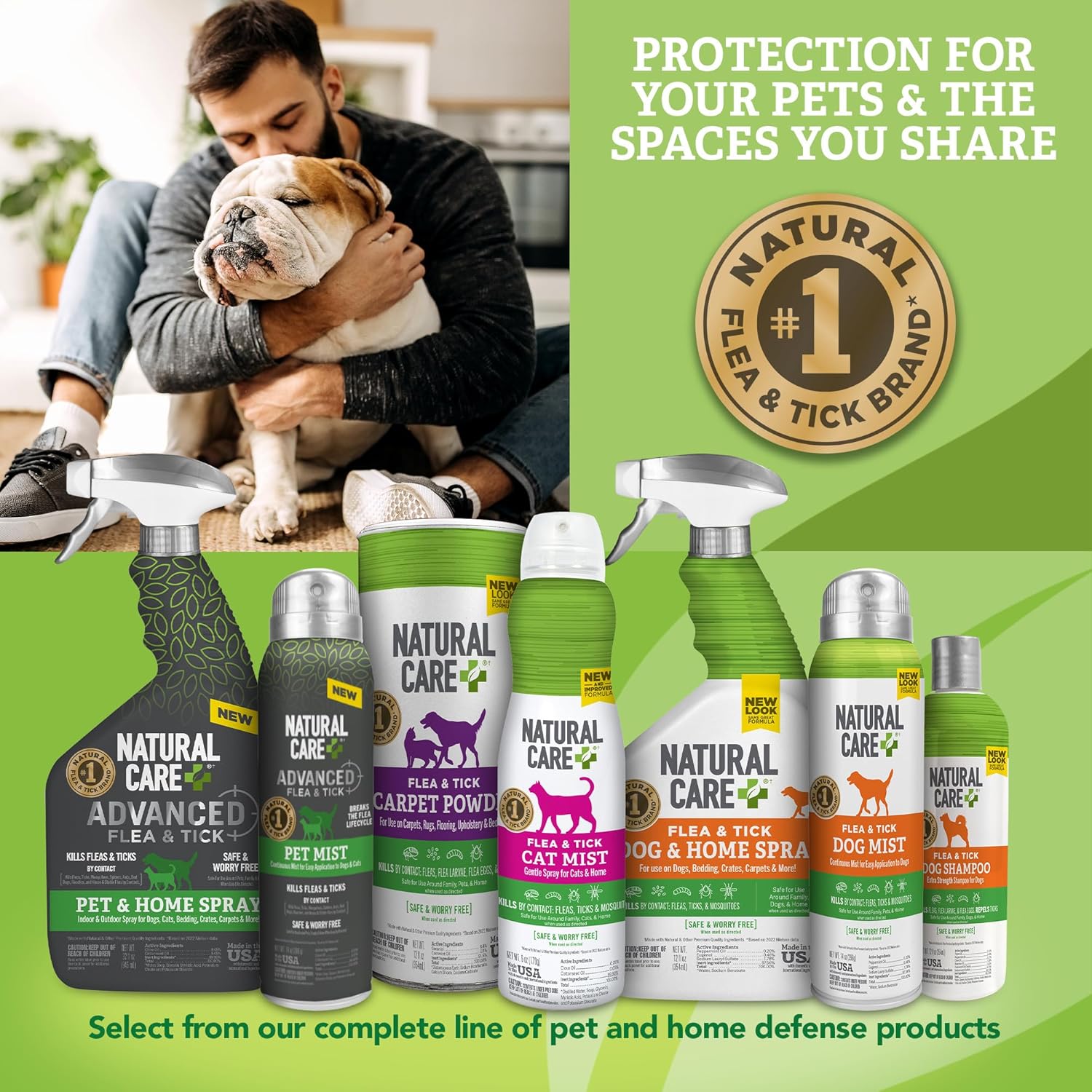 Natural Care Flea And Tick Spray For Dogs - Flea & Tick Treatment For Dogs - Flea & Tick Killer With Certified Natural Oils - 14 Ounces : Pet Supplies