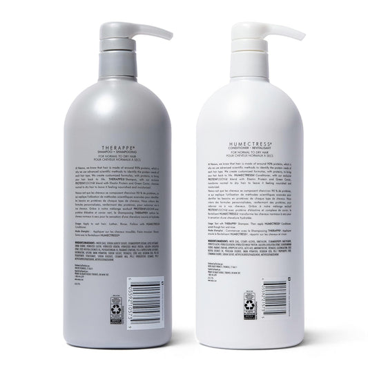 Nexxus Shampoo And Conditioner Therappe Humectress (Set Of 2)For Dry Hair Silicone-Free, Moisturizing Caviar Complex And Elastin Protein 33.8 Oz