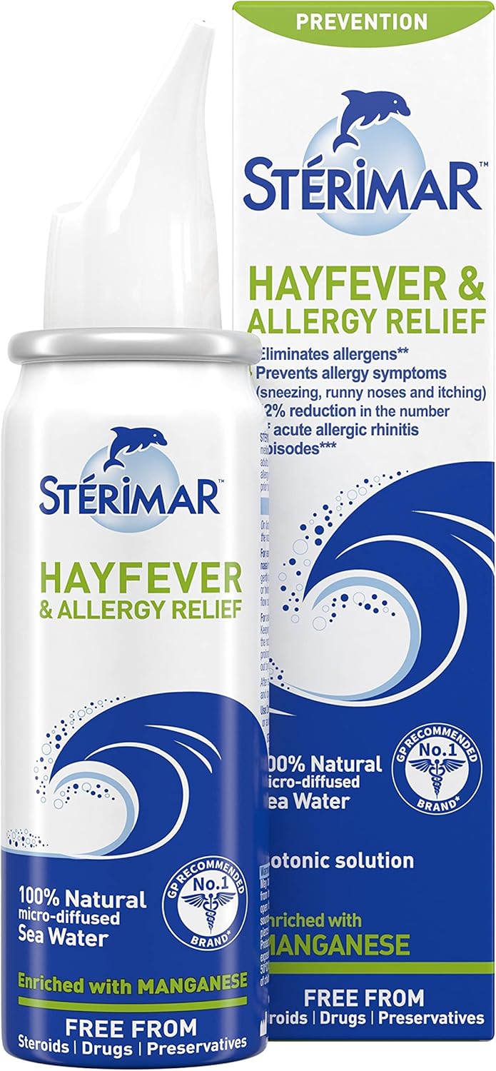Sterimar Hayfever & Allergy Relief, Nasal Spray, 100% Natural Sea Water, 50 Ml